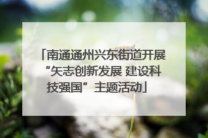 南通通州兴东街道开展“矢志创新发展 建设科技强国”主题活动