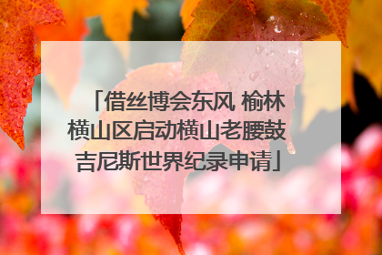 借丝博会东风 榆林横山区启动横山老腰鼓吉尼斯世界纪录申请