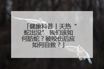 健康科普丨天热“蛇出没” 我们该如何防蛇？被咬伤后应如何自救？