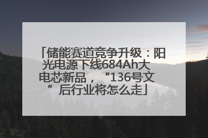 储能赛道竞争升级：阳光电源下线684Ah大电芯新品，“136号文”后行业将怎么走