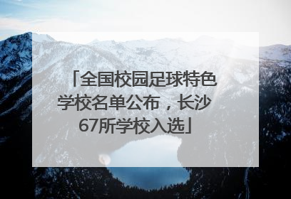 全国校园足球特色学校名单公布，长沙67所学校入选
