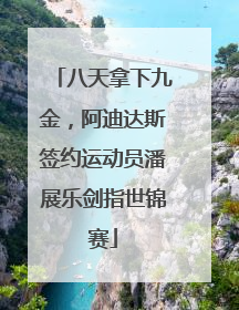 八天拿下九金，阿迪达斯签约运动员潘展乐剑指世锦赛