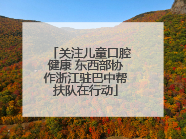 关注儿童口腔健康 东西部协作浙江驻巴中帮扶队在行动