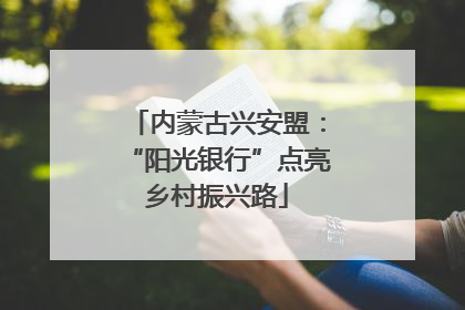 内蒙古兴安盟：“阳光银行”点亮乡村振兴路