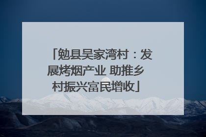 勉县吴家湾村：发展烤烟产业 助推乡村振兴富民增收