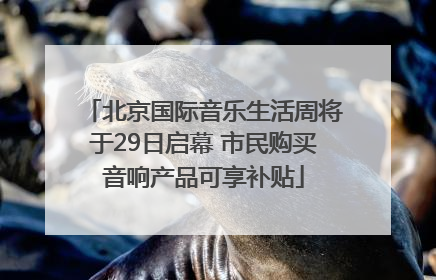 北京国际音乐生活周将于29日启幕 市民购买音响产品可享补贴