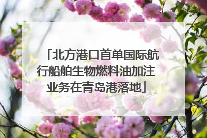 北方港口首单国际航行船舶生物燃料油加注业务在青岛港落地