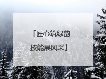 匠心筑绿韵 技能展风采
