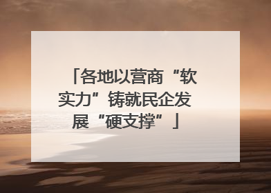 各地以营商“软实力”铸就民企发展“硬支撑”