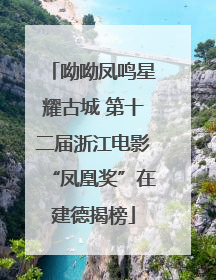 呦呦凤鸣星耀古城 第十二届浙江电影“凤凰奖”在建德揭榜