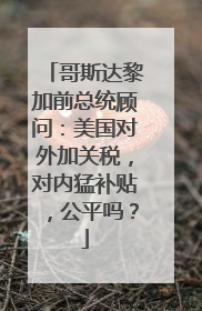 哥斯达黎加前总统顾问：美国对外加关税，对内猛补贴，公平吗？