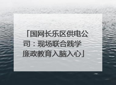 国网长乐区供电公司：现场联合践学 廉政教育入脑入心