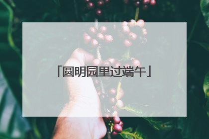 圆明园里过端午