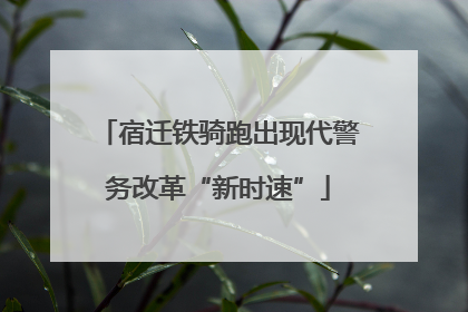 宿迁铁骑跑出现代警务改革“新时速”