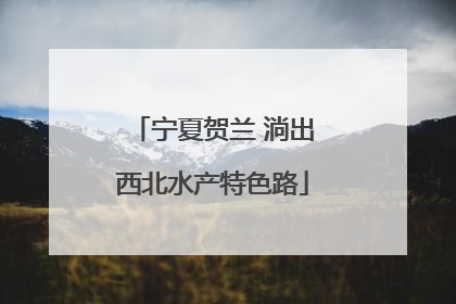 宁夏贺兰 淌出西北水产特色路