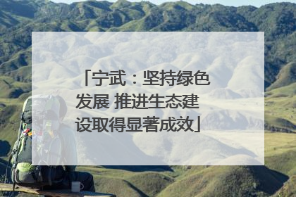 宁武：坚持绿色发展 推进生态建设取得显著成效