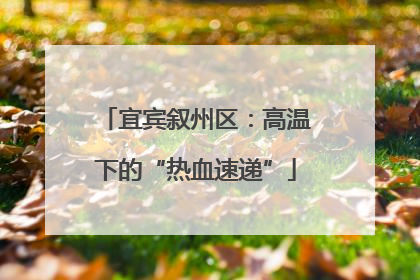 宜宾叙州区：高温下的“热血速递”