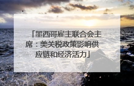 墨西哥雇主联合会主席：美关税政策影响供应链和经济活力