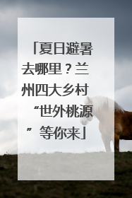 夏日避暑去哪里？兰州四大乡村“世外桃源”等你来