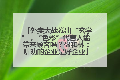 外卖大战卷出“玄学”，“色彩”代言人能带来顾客吗？盘和林：听劝的企业是好企业