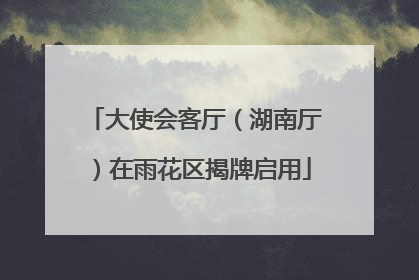 大使会客厅(湖南厅)在雨花区揭牌启用