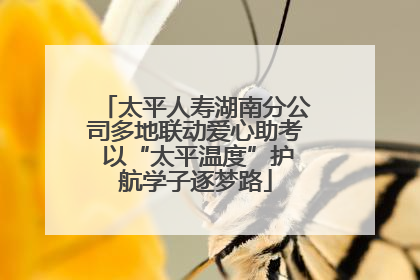 太平人寿湖南分公司多地联动爱心助考 以“太平温度”护航学子逐梦路