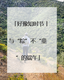 好豫知时节丨与“粽”不“童”的端午