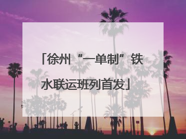 徐州“一单制”铁水联运班列首发