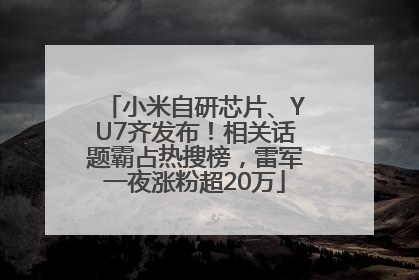 小米自研芯片、YU7齐发布！相关话题霸占热搜榜，雷军一夜涨粉超20万