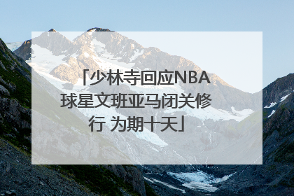 少林寺回应NBA球星文班亚马闭关修行 为期十天