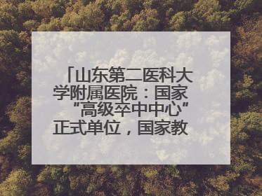山东第二医科大学附属医院：国家“高级卒中中心”正式单位，国家教育部、卫健委卓越医师培养改革项目单位