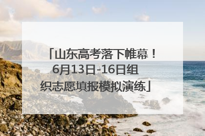山东高考落下帷幕！6月13日-16日组织志愿填报模拟演练