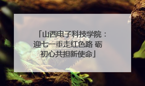 山西电子科技学院：迎七一重走红色路 砺初心共担新使命