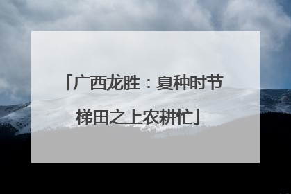 广西龙胜：夏种时节 梯田之上农耕忙