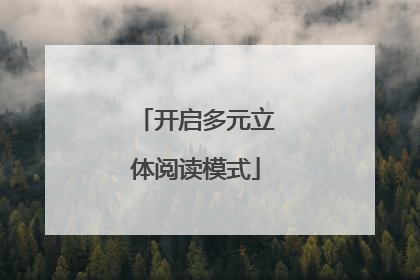 开启多元立体阅读模式
