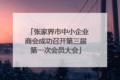张家界市中小企业商会成功召开第三届第一次会员大会