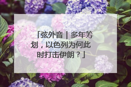 弦外音｜多年筹划，以色列为何此时打击伊朗？