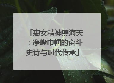惠女精神照海天：净峰巾帼的奋斗史诗与时代传承