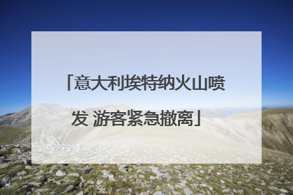 意大利埃特纳火山喷发 游客紧急撤离