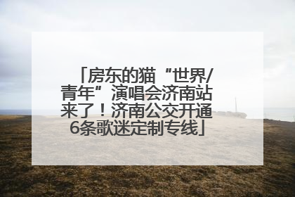 房东的猫“世界/青年”演唱会济南站来了！济南公交开通6条歌迷定制专线