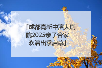 成都高新中演大剧院2025亲子合家欢演出季启幕