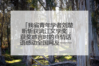 我省青年学者刘楚昕斩获漓江文学奖，获奖感言时的真情话语感动全国网友——如果有一天我的书获奖了，我一定要把我们的故事说出来
