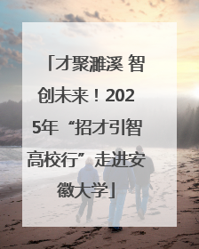 才聚濉溪 智创未来！2025年“招才引智高校行”走进安徽大学