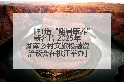 打造“避暑康养”新名片 2025年湖南乡村文旅投融资洽谈会在桃江举办