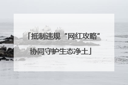 抵制违规“网红攻略” 协同守护生态净土