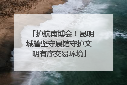 护航南博会！昆明城管坚守展馆守护文明有序交易环境