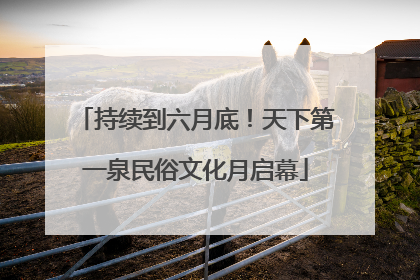 持续到六月底！天下第一泉民俗文化月启幕