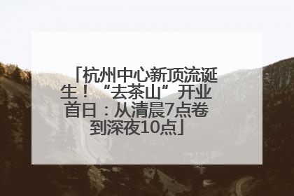 杭州中心新顶流诞生！“去茶山”开业首日：从清晨7点卷到深夜10点