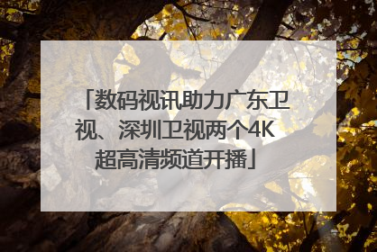 数码视讯助力广东卫视、深圳卫视两个4K超高清频道开播