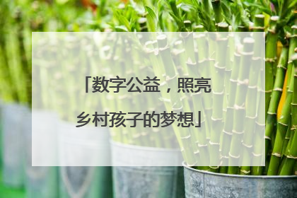 数字公益，照亮乡村孩子的梦想